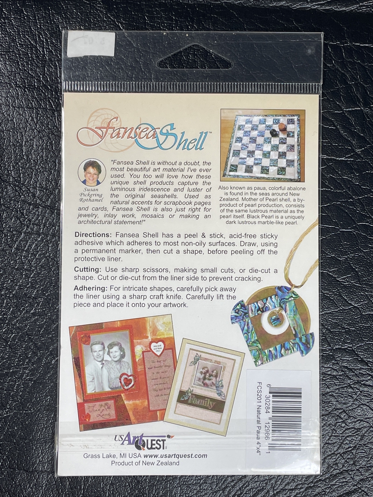 Natural Mother of Pearl Shell Peel & Stick Scrapbook Jewelry Home Decor 4×4 New