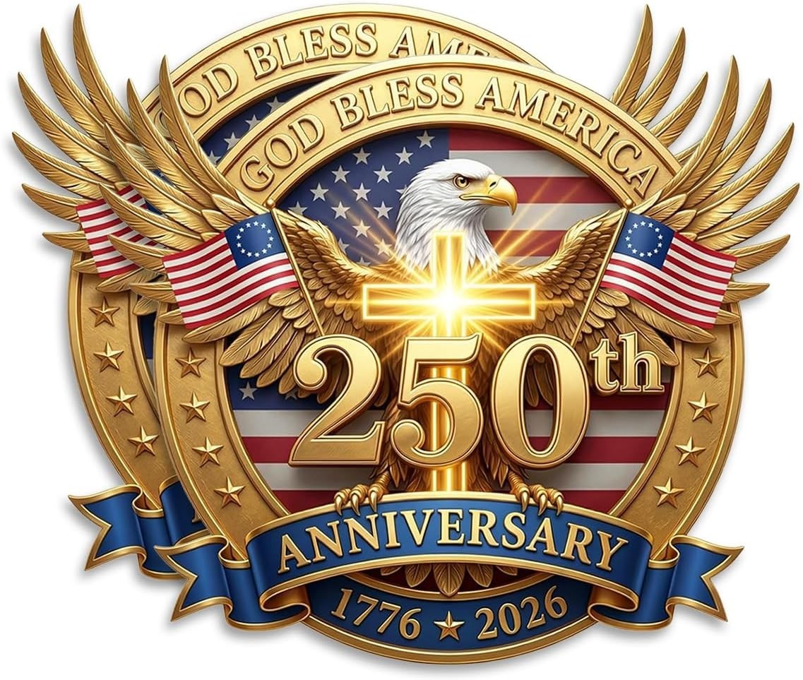 250th Anniversary USA 4" x 5" Sticker Vinyl Decal 2-Pack