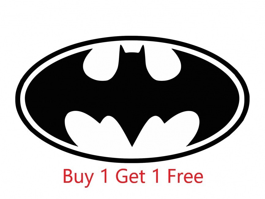 ~*~ BATMAN Logo Vinyl Sticker Decal Wall Buy 1 Get 1 Free DC Comic Sticker