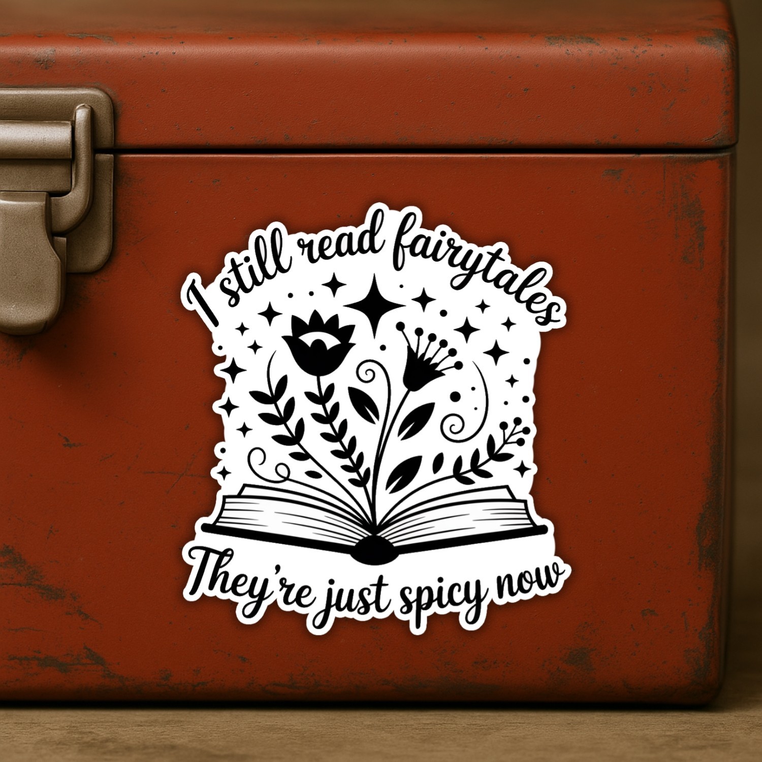 Spicy Fairytale Reader Stickers: Booktok Laptop Decals – 4 Pack