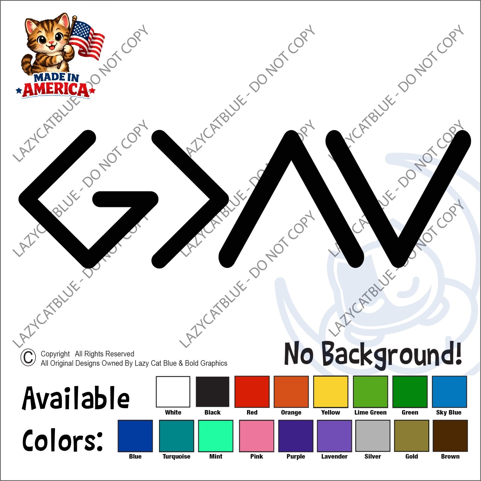 God is Greater than Highs and Lows Decal Sticker Christian Faith Religious Jesus