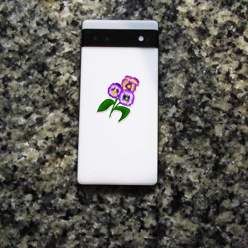 Pansy Flower Vinyl Sticker Beautiful Waterproof Floral Decals Die Cut Car Laptop