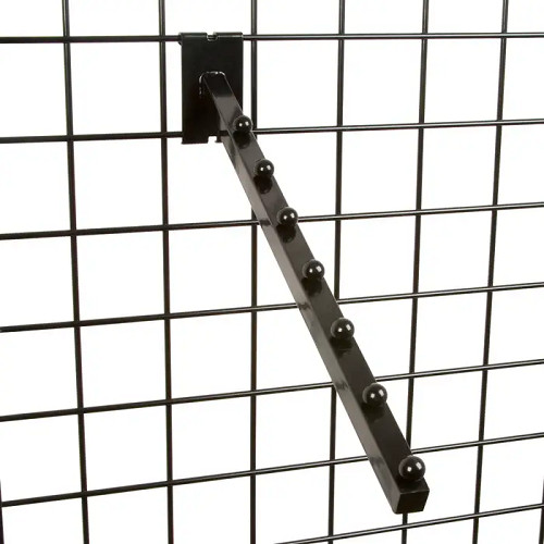 Econoco BLK/7B Black 7-Ball Square Tubing Waterfall for Grid Panel (Pack of 24)