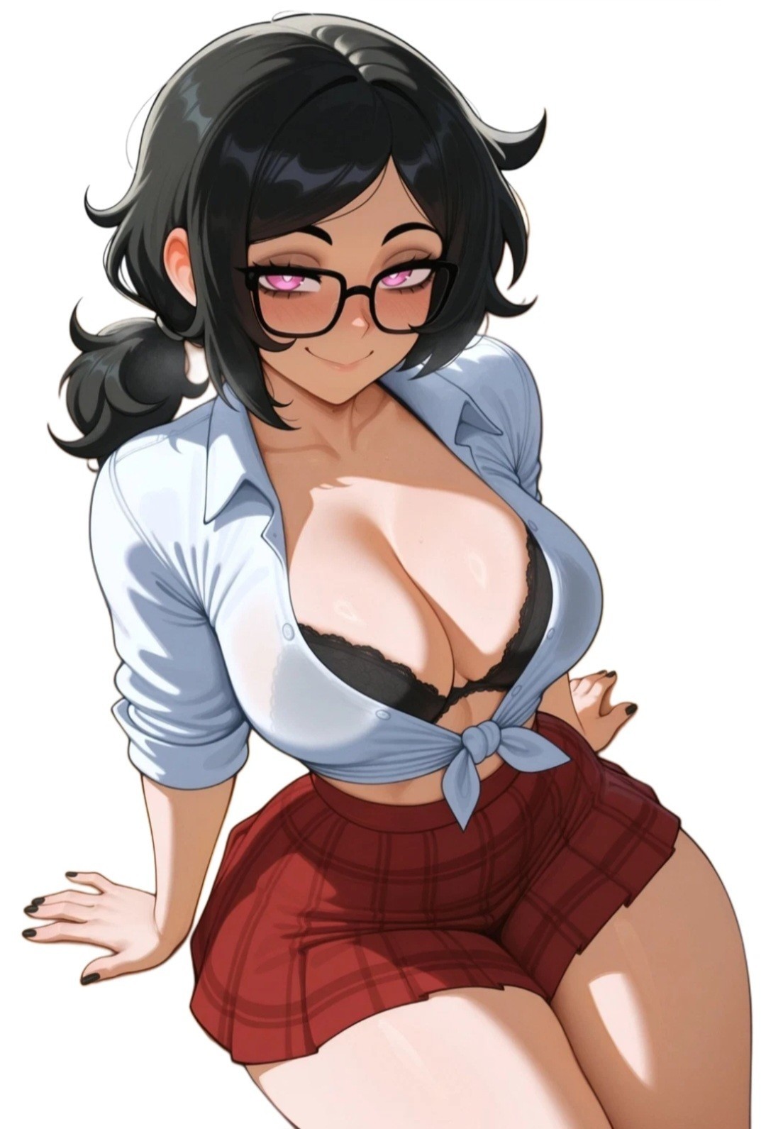 Nsf Schoolgirl Anime Waifu Decal Glossy Print