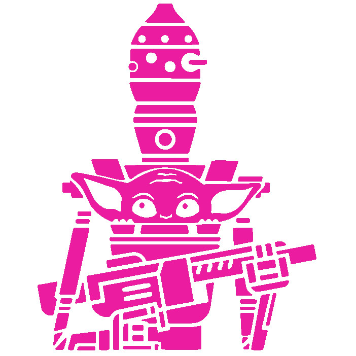 GROGU IG 12 ARMOR, BABY YODA, MANDALORIAN, Decal Stickers for Cars, Laptops.