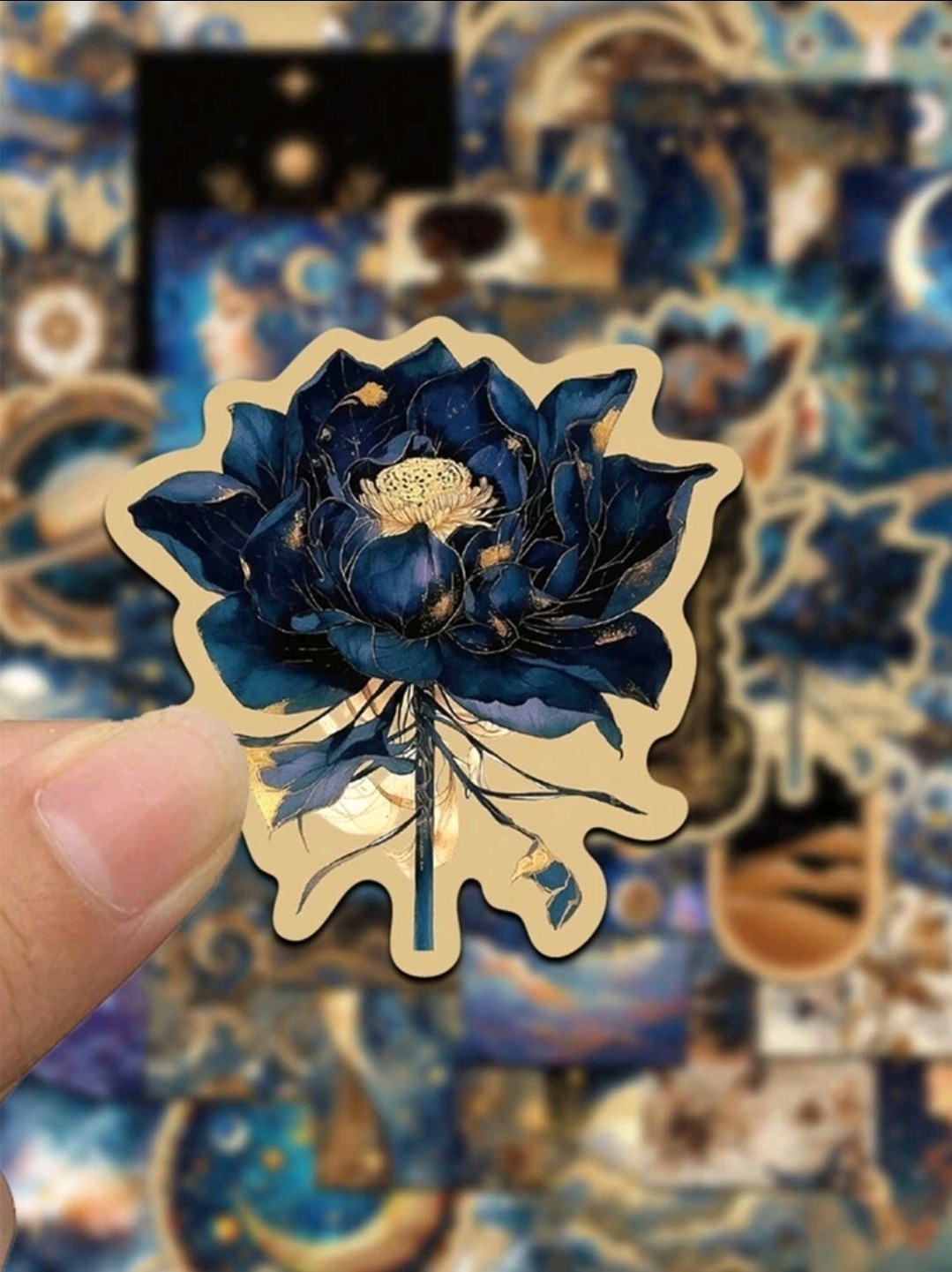 25Pcs Mystical Universe Strange Beauty Planets Flowers Creative Stickers