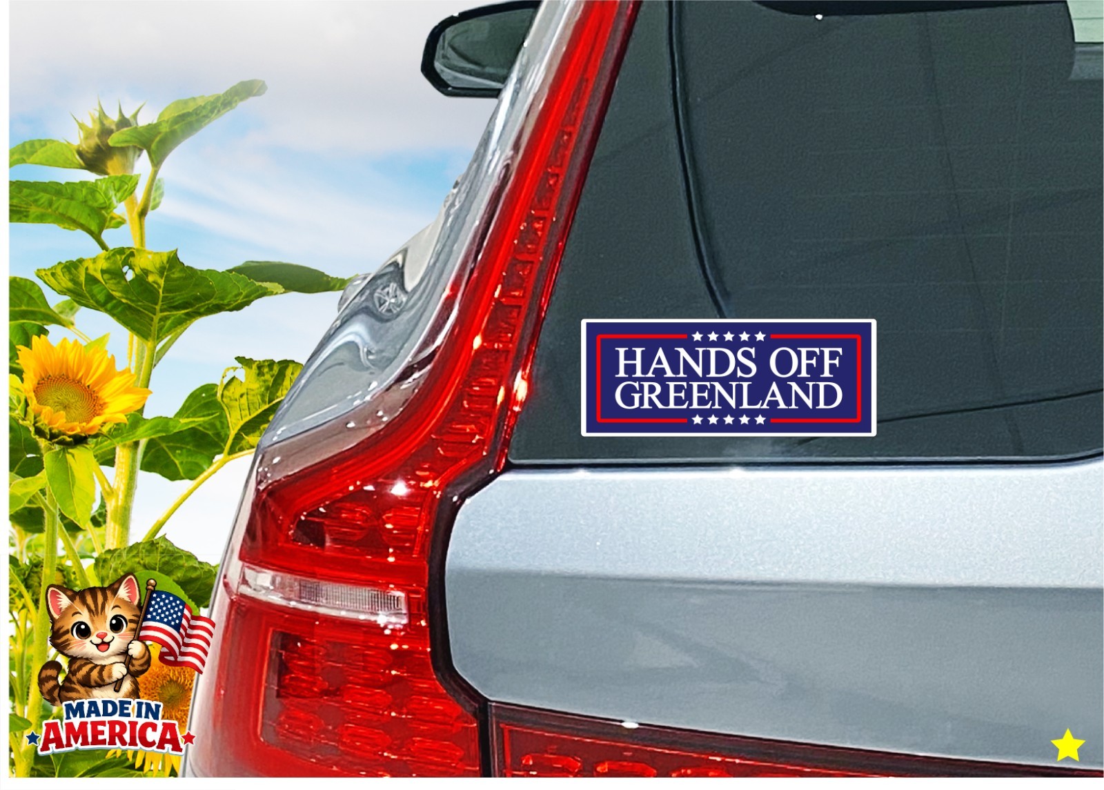 Hands Off Greenland Decal Sticker Anti USA Trump MAGA No War Protest Political
