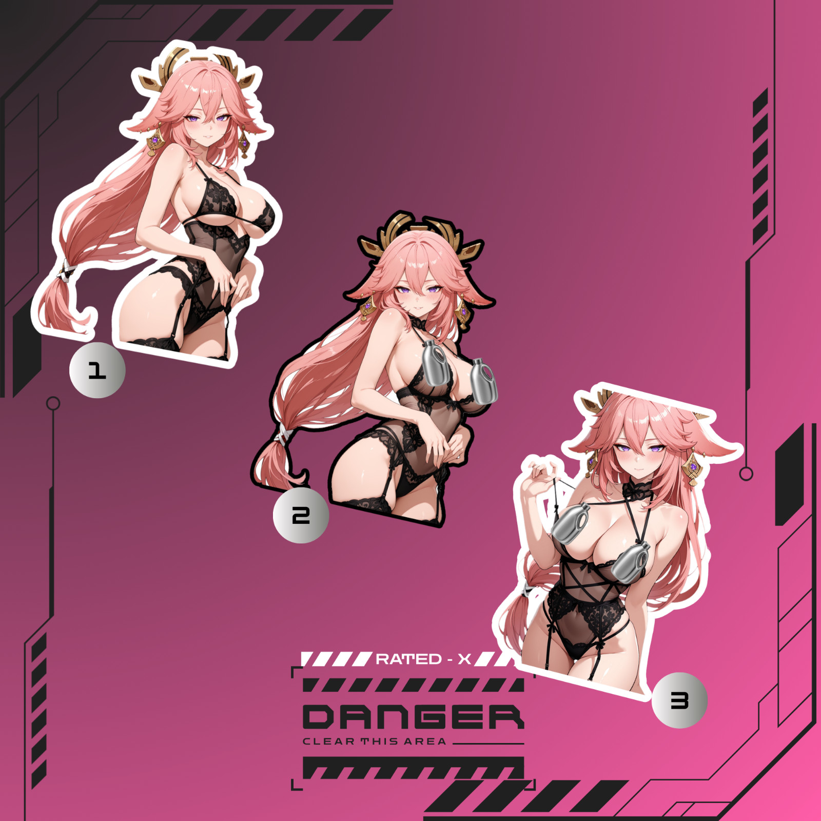 Yae Miko | Anime Girl Waifu Sticker Decal