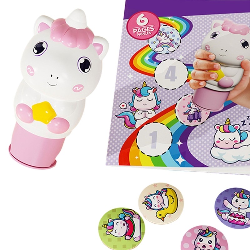Colorful Cartoon Stickers Toddlers Fine Motor Skill Stamp Stickers Activity Book