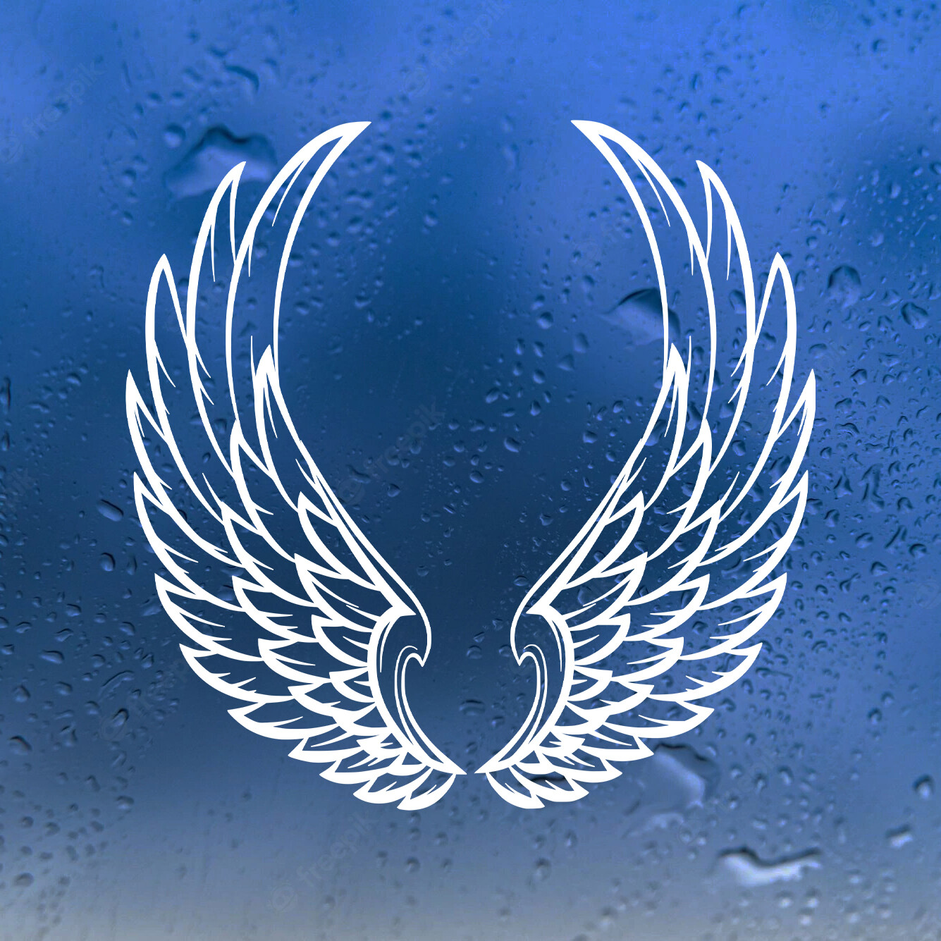 Angel Wings Vinyl Decal V11 | Custom Wing Stickers | Die Cut Sticker