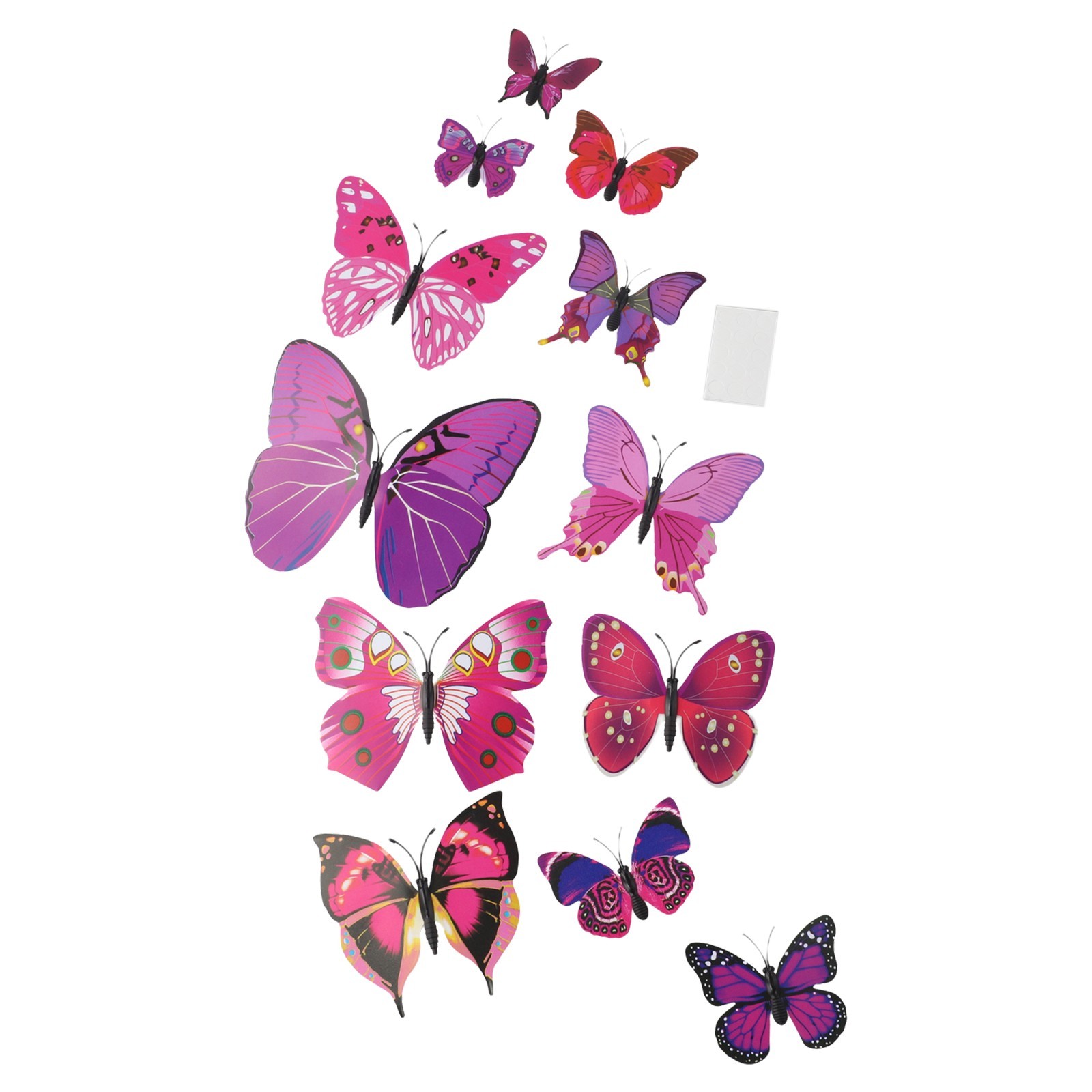 Whimsical 3D Butterfly Wall Art 12pcs Set for Living Room and Bedroom Decor