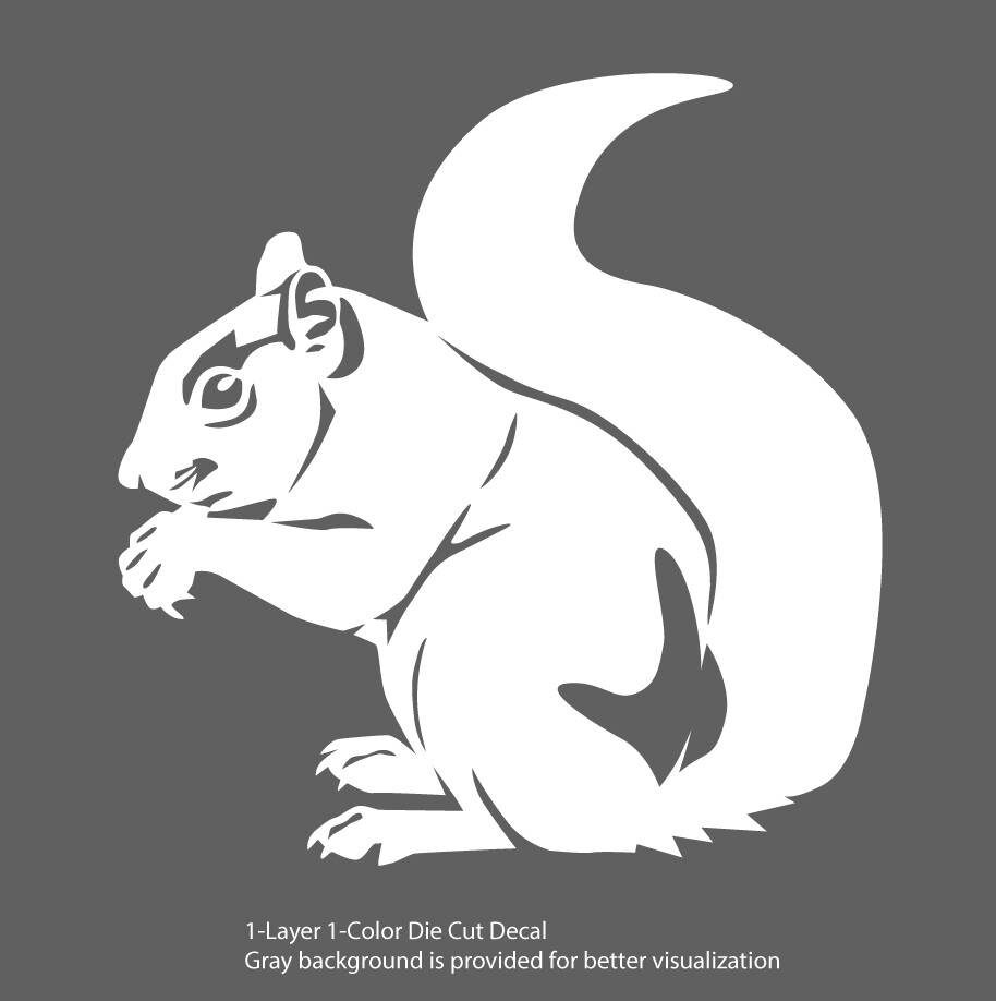 Animals – Wild Life – Tree Squirrel 2 Laptop, Car, Bumper, Door Decal Sticker