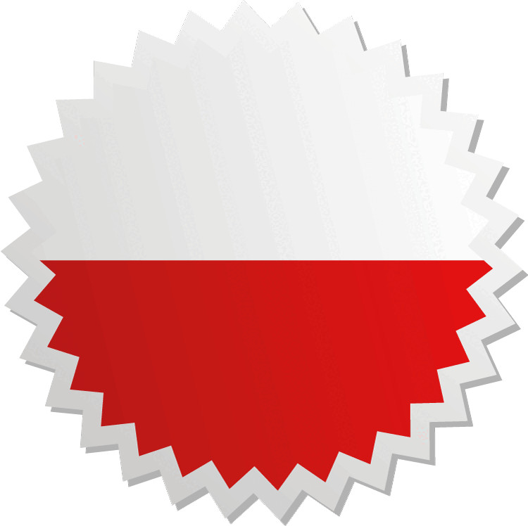 Poland Star Flag Car Bumper Sticker Decal