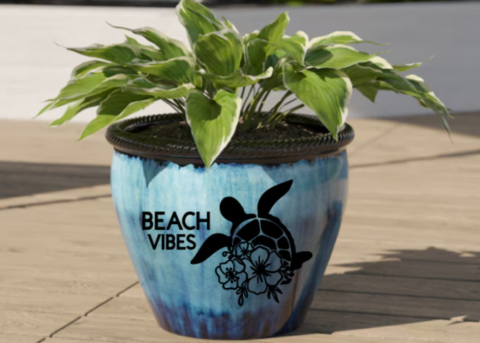 Beach Vibes Summer Vinyl Decal Bumper Sticker Car Window Mirror Art Craft Wall