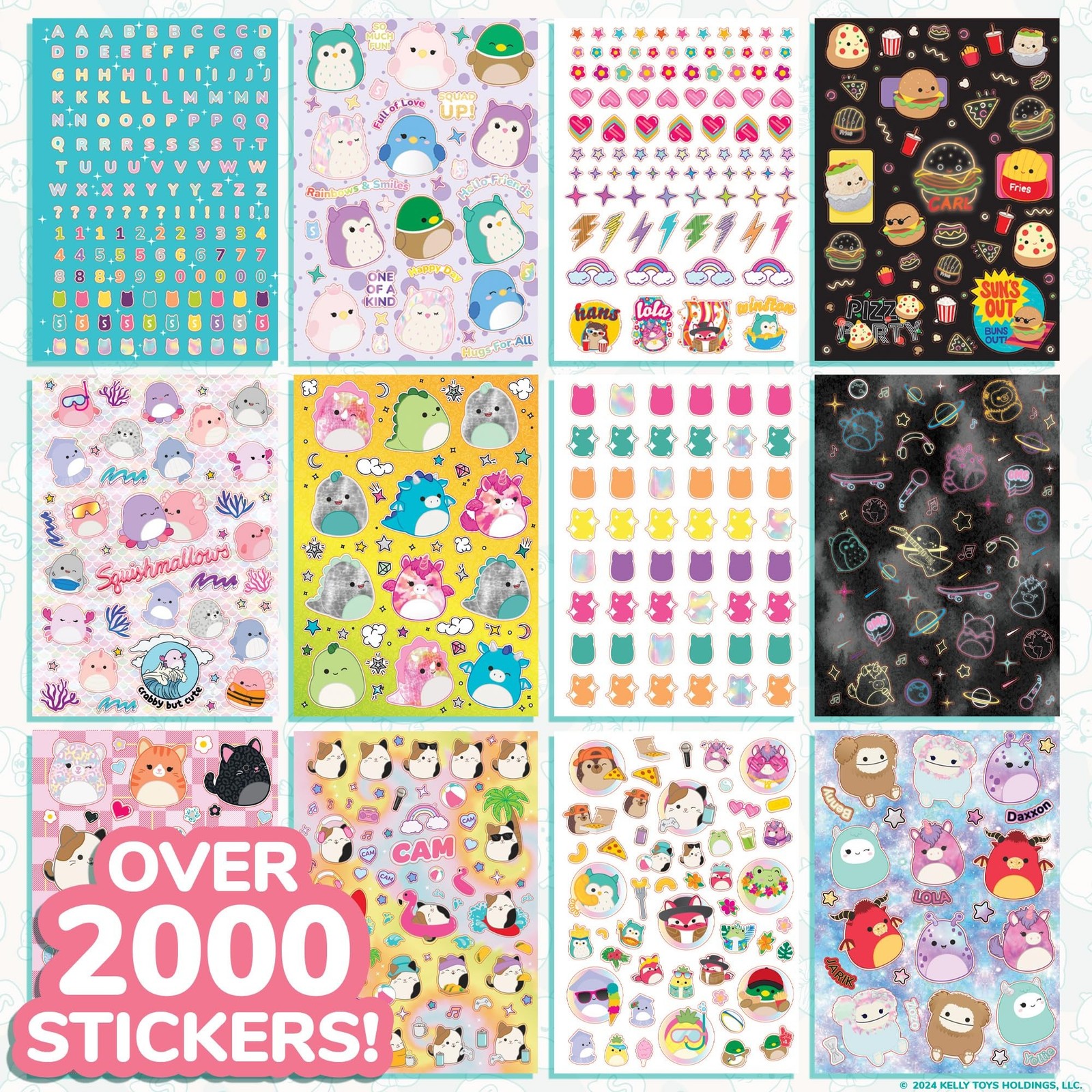 Horizon Group USA Sticker Book Large Small Sizes Squishmallows Kids Stickers