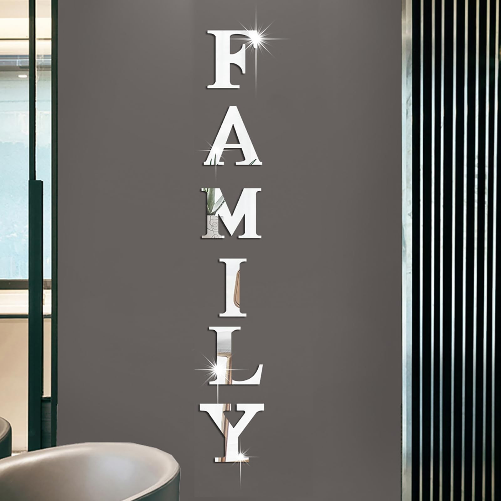 Wall Decor Family Letter Signs Home Decor Upgrade Mirrors Stickers Acrylic Wa…