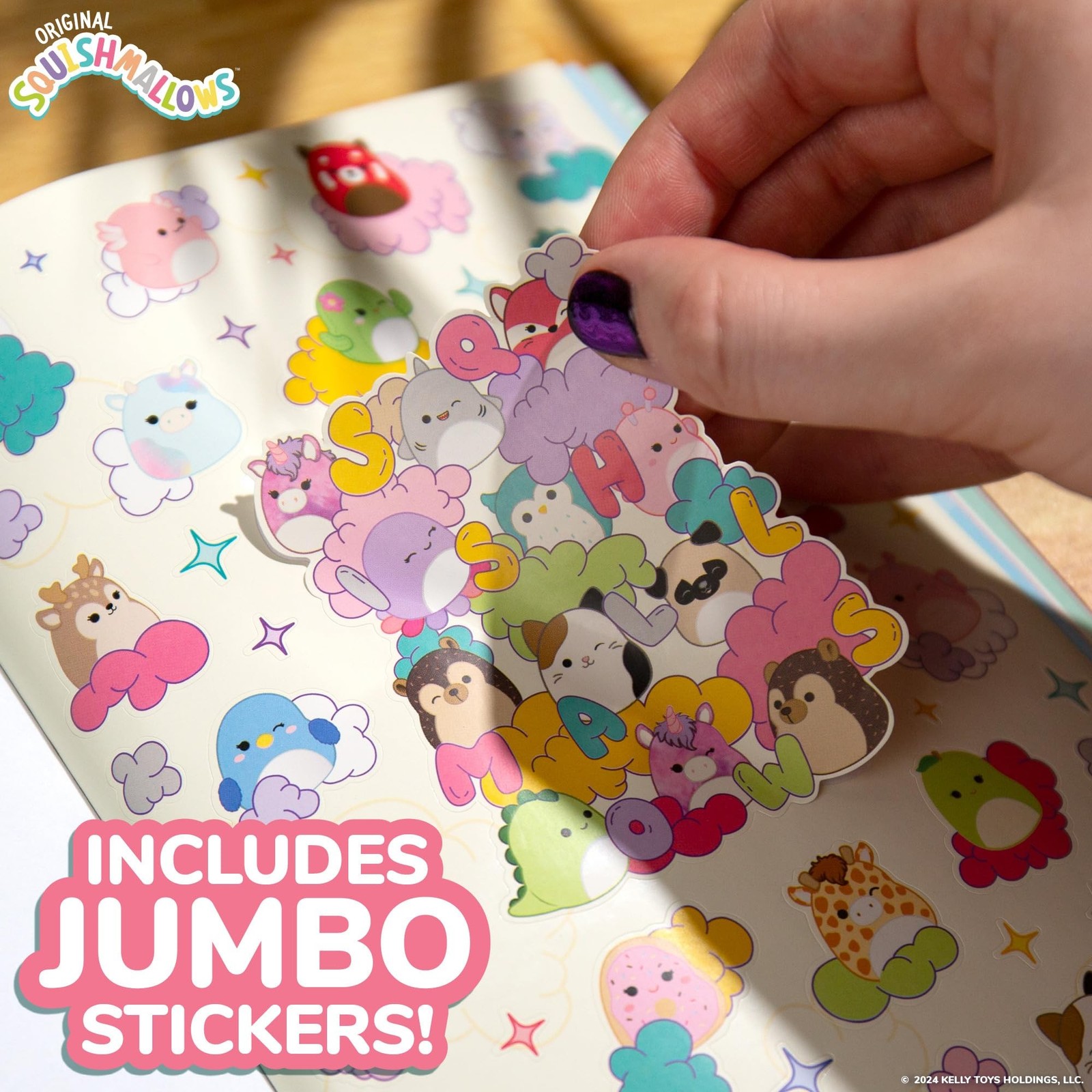 Horizon Group USA Sticker Book Large Small Sizes Squishmallows Kids Stickers