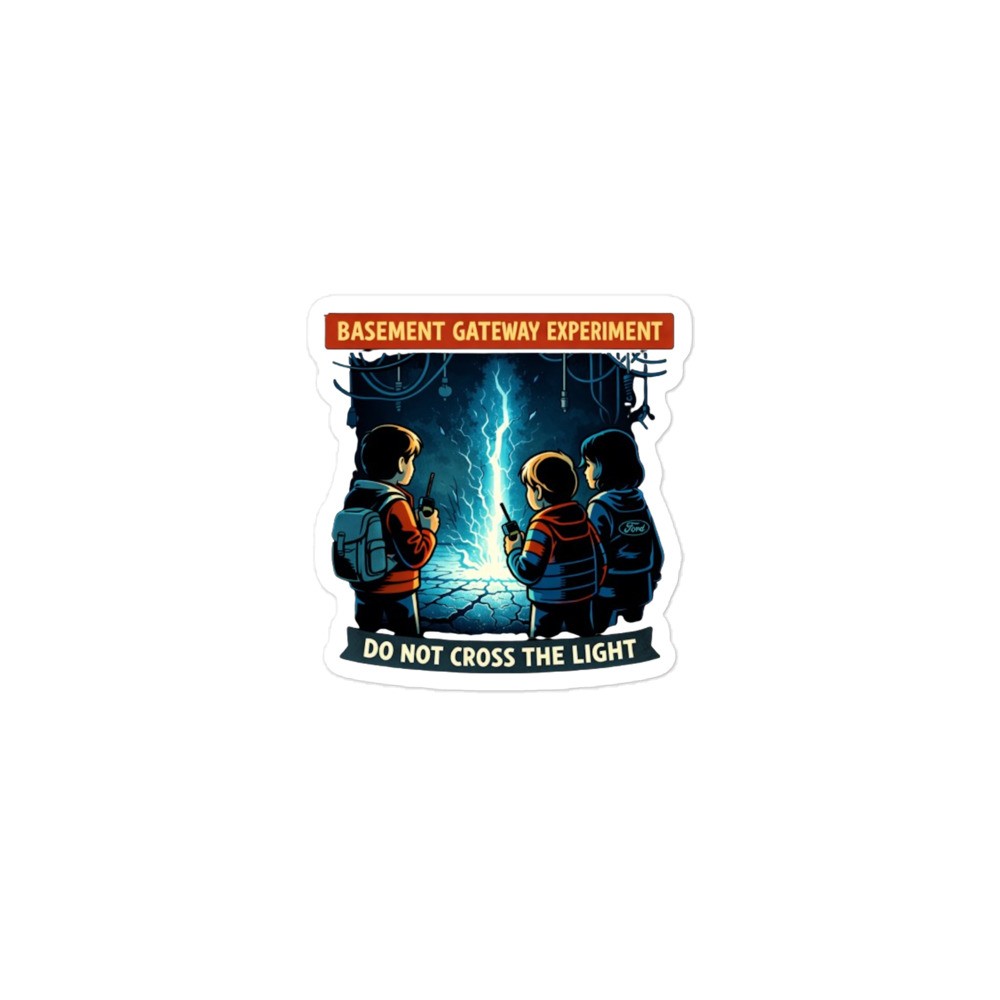 Basement Gateway (Stranger-Things-Inspired Fan Art) Bubble-free stickers