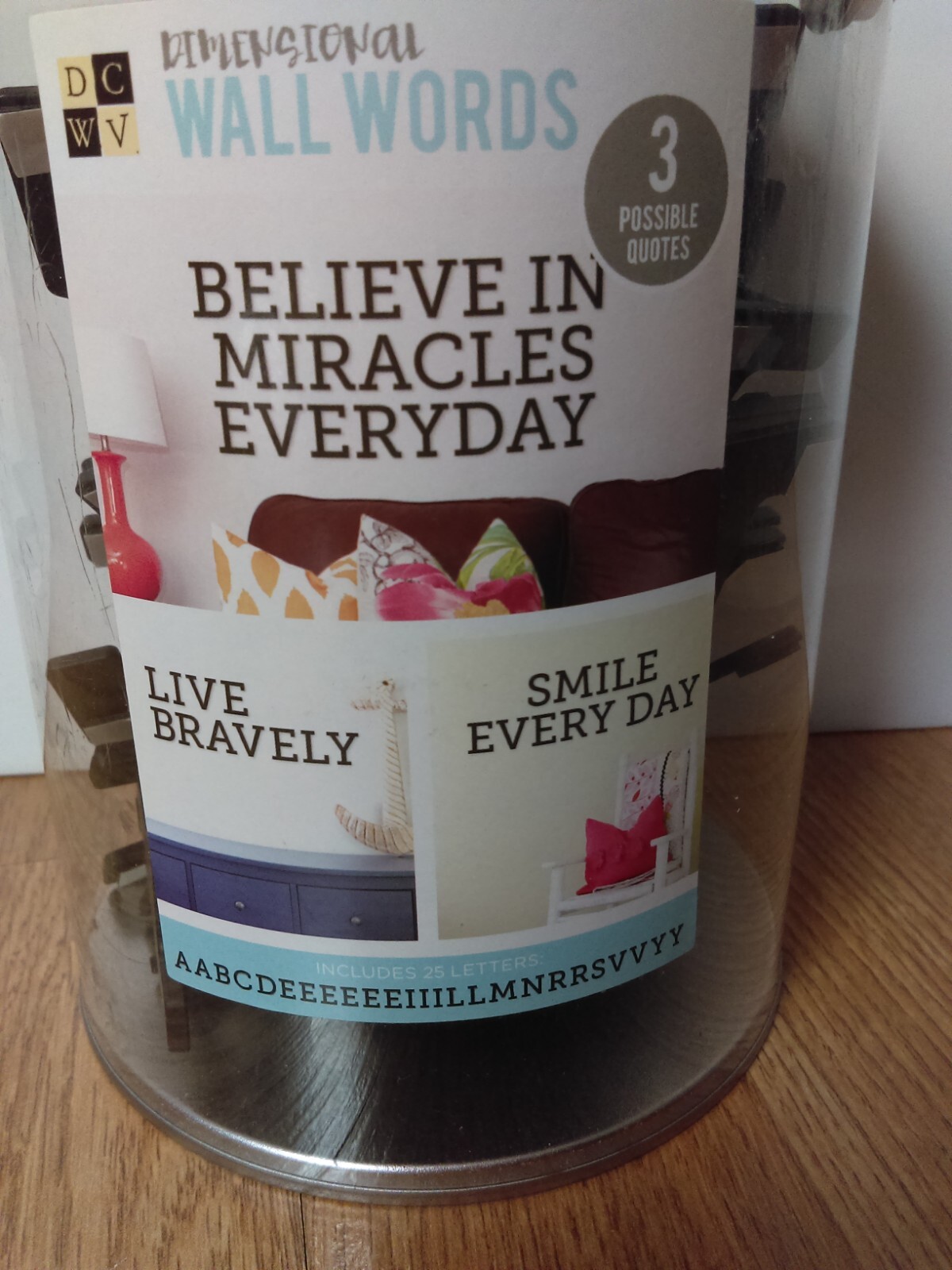 DCWV Believe Miracles Inspirational Words Dimensional Wall Art Decoration $29.99