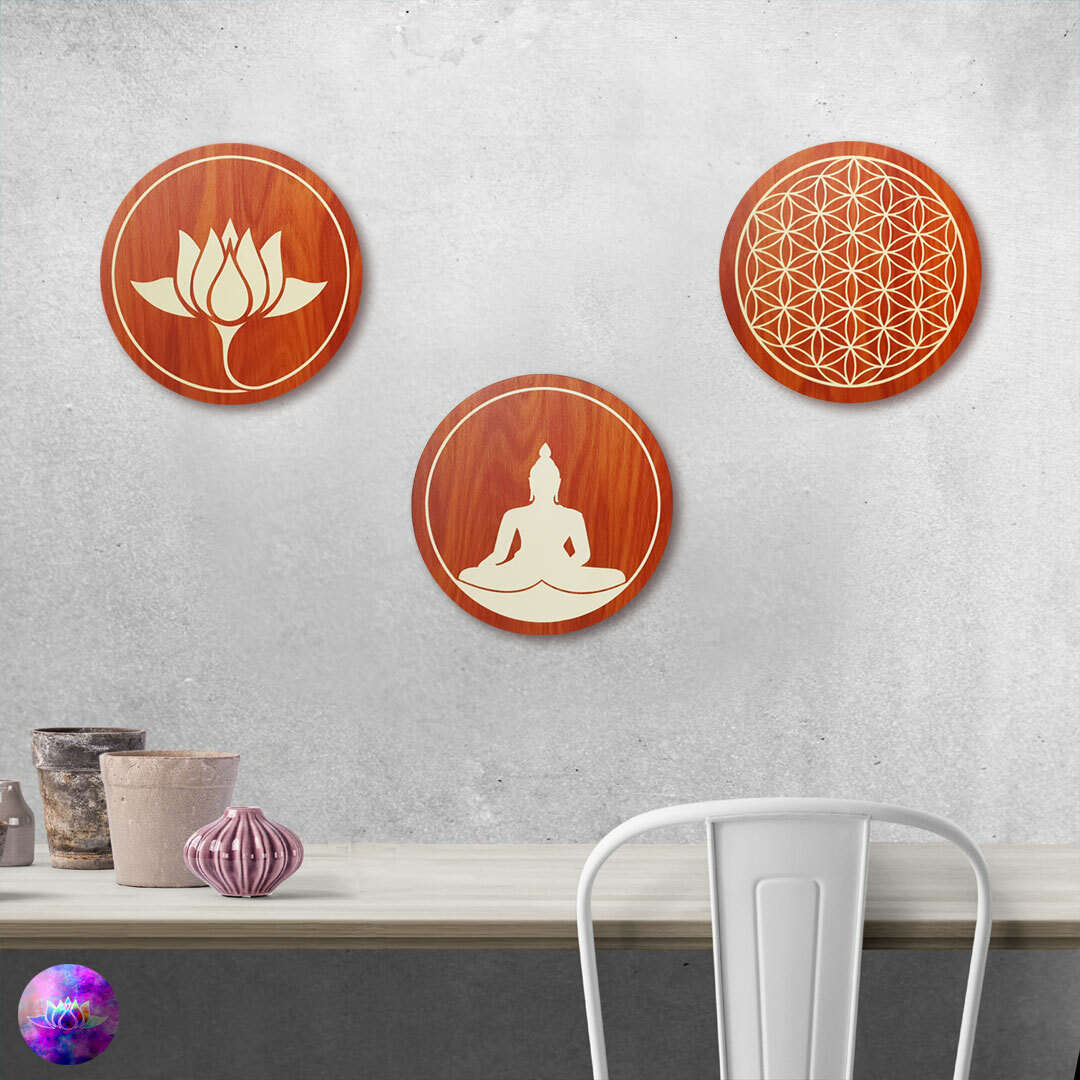 Flower of Life Wood Deco Large Wall Decoration Present Valentine's Day