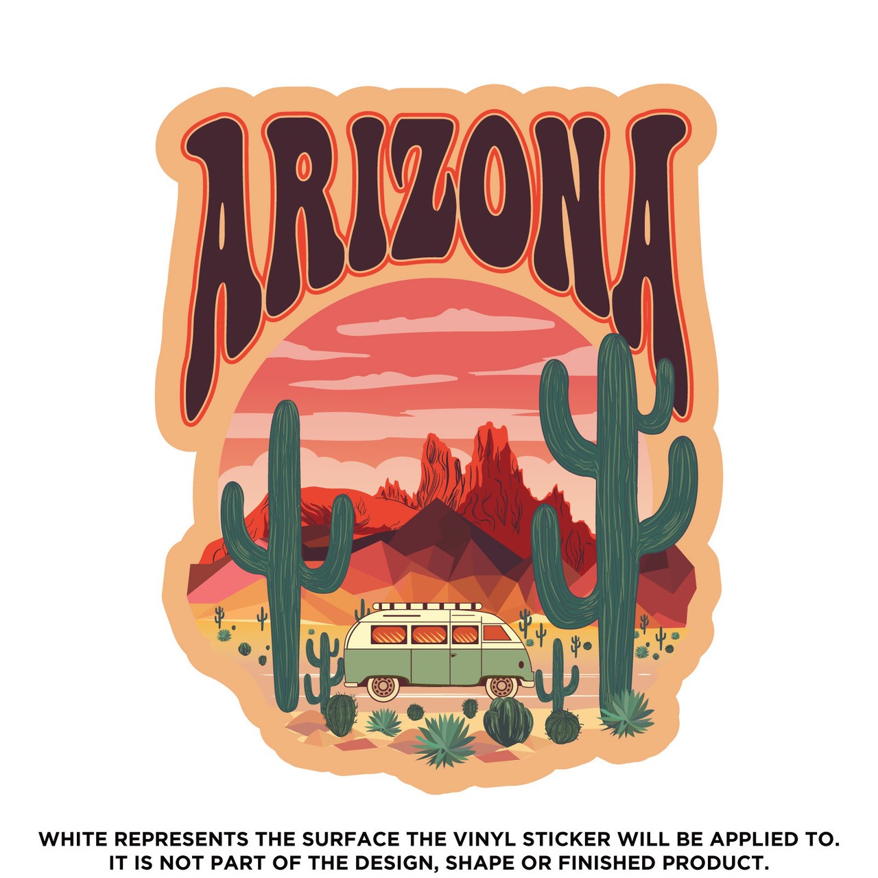 Arizona With Cactus and Bus