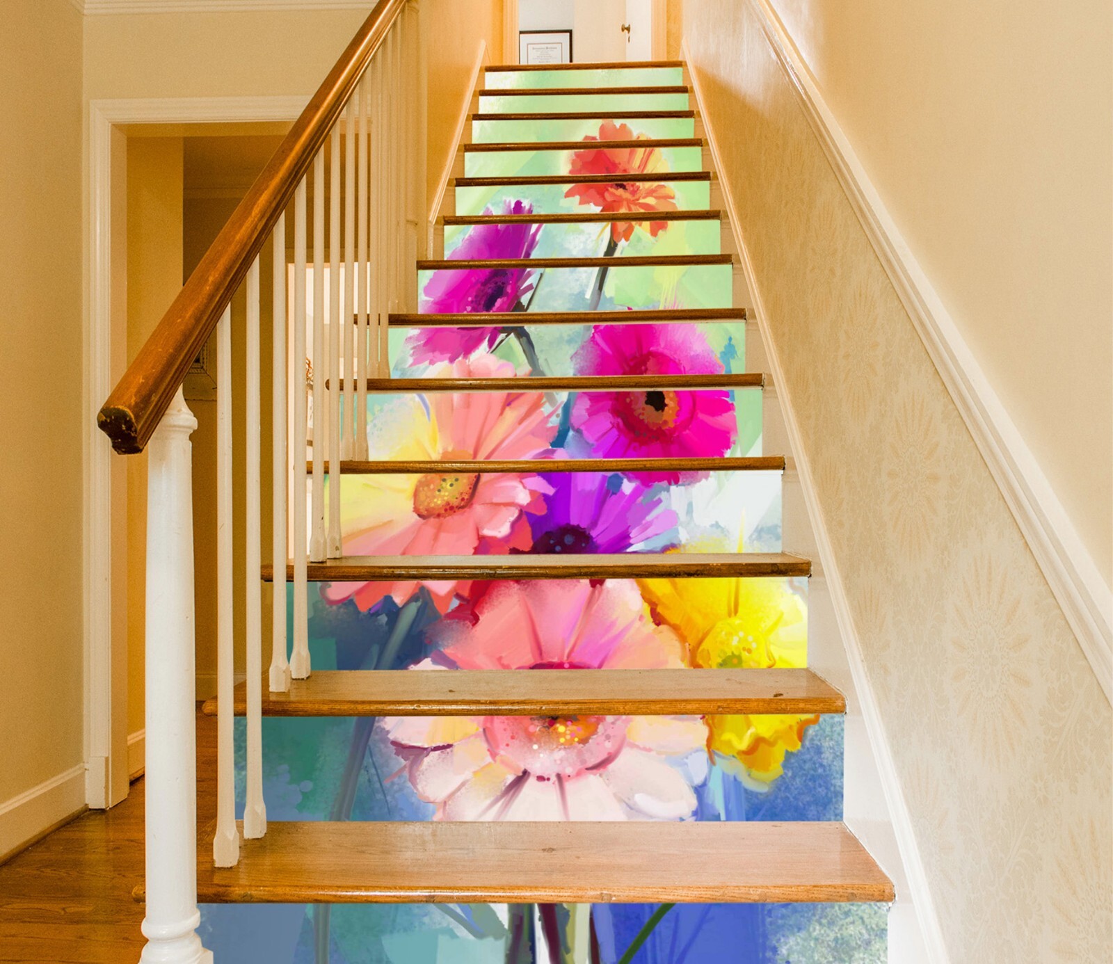 3D Beautiful Bouquet AZ449 Stair Risers Decoration Mural Vinyl Wallpaper Kay