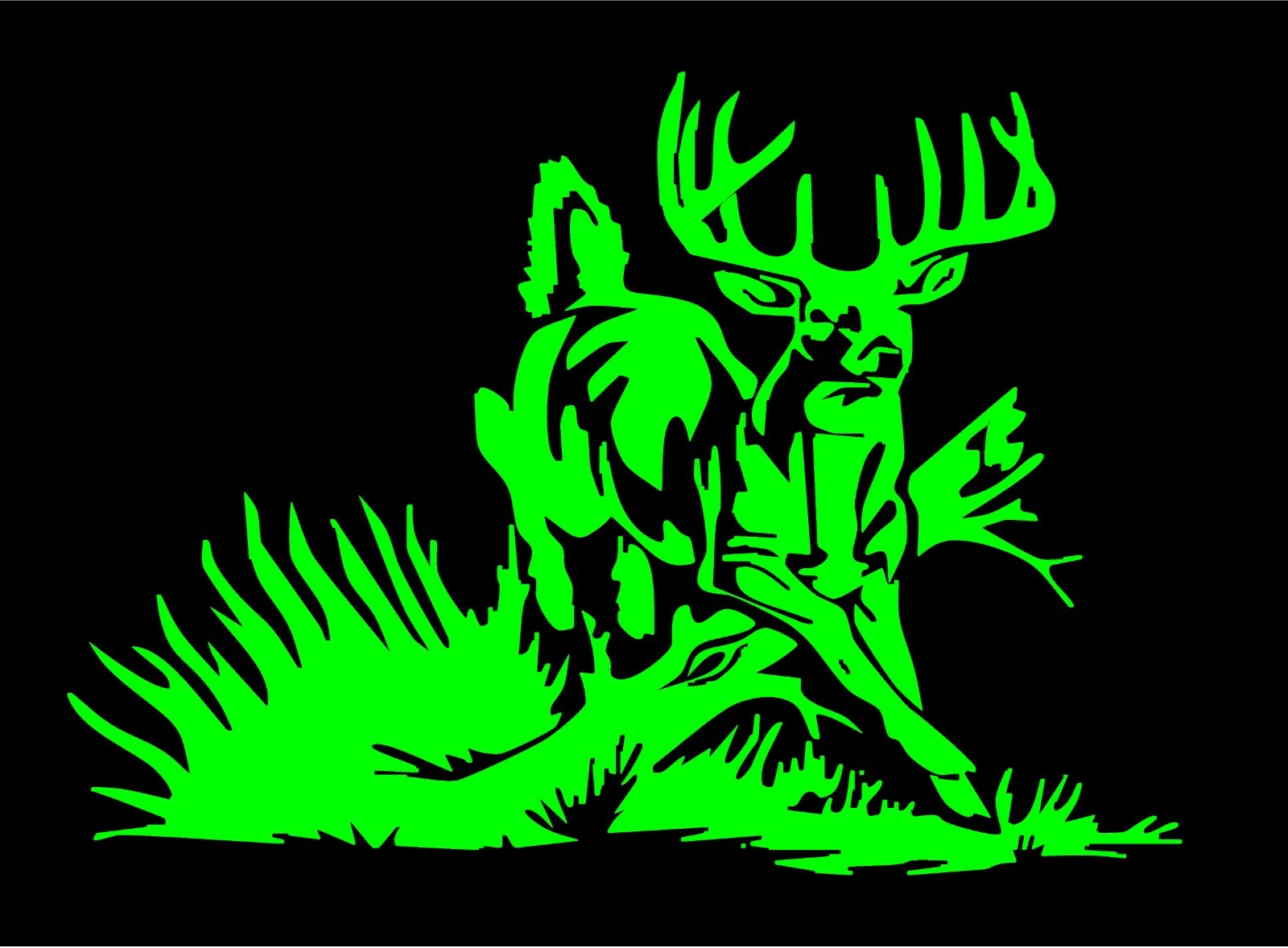 Whitetail Deer Decal Buck Jumping Log car truck vinyl sticker graphic