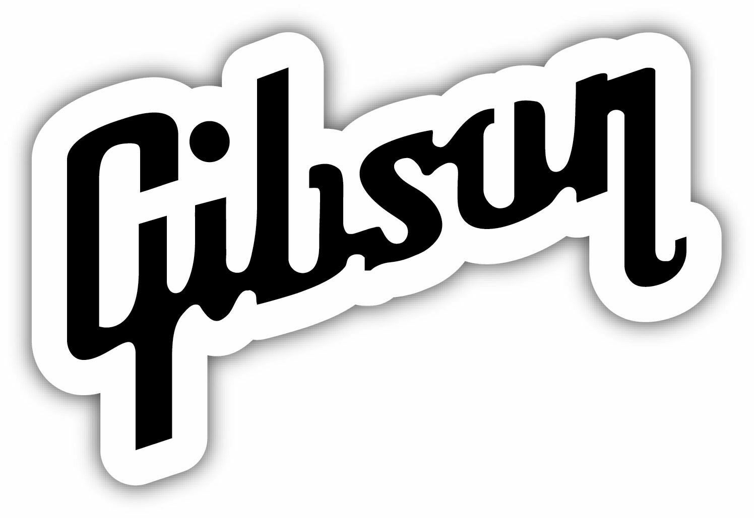 GIBSON GUITAR Logo Sticker Decal Bumper Window CHOOSE SIZE 3"-12"