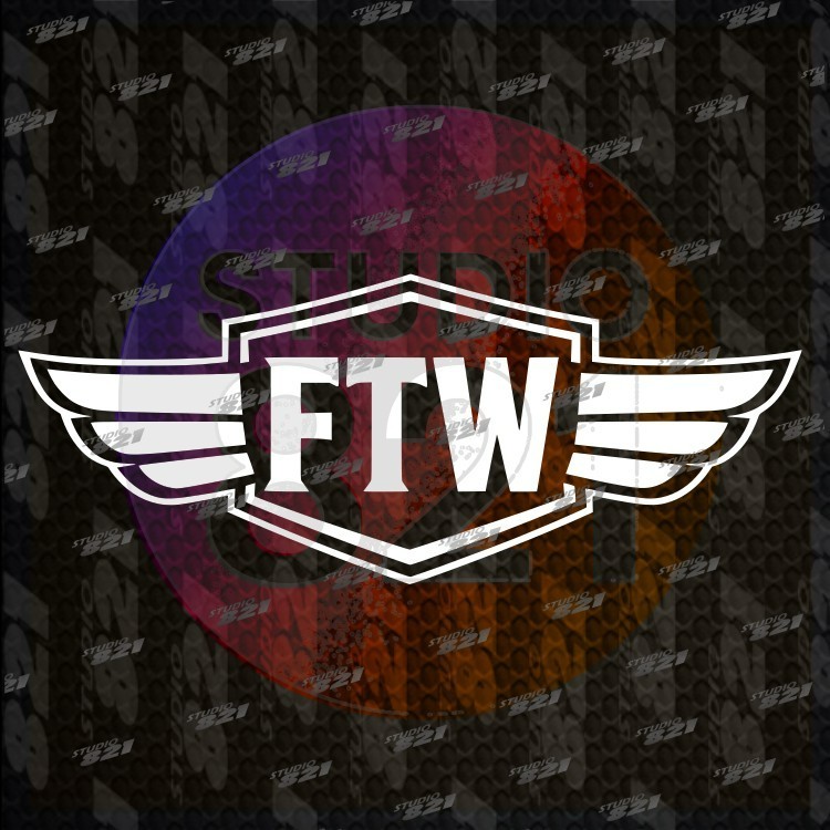 FTW winged Emblem Forever Two Wheels decal sticker