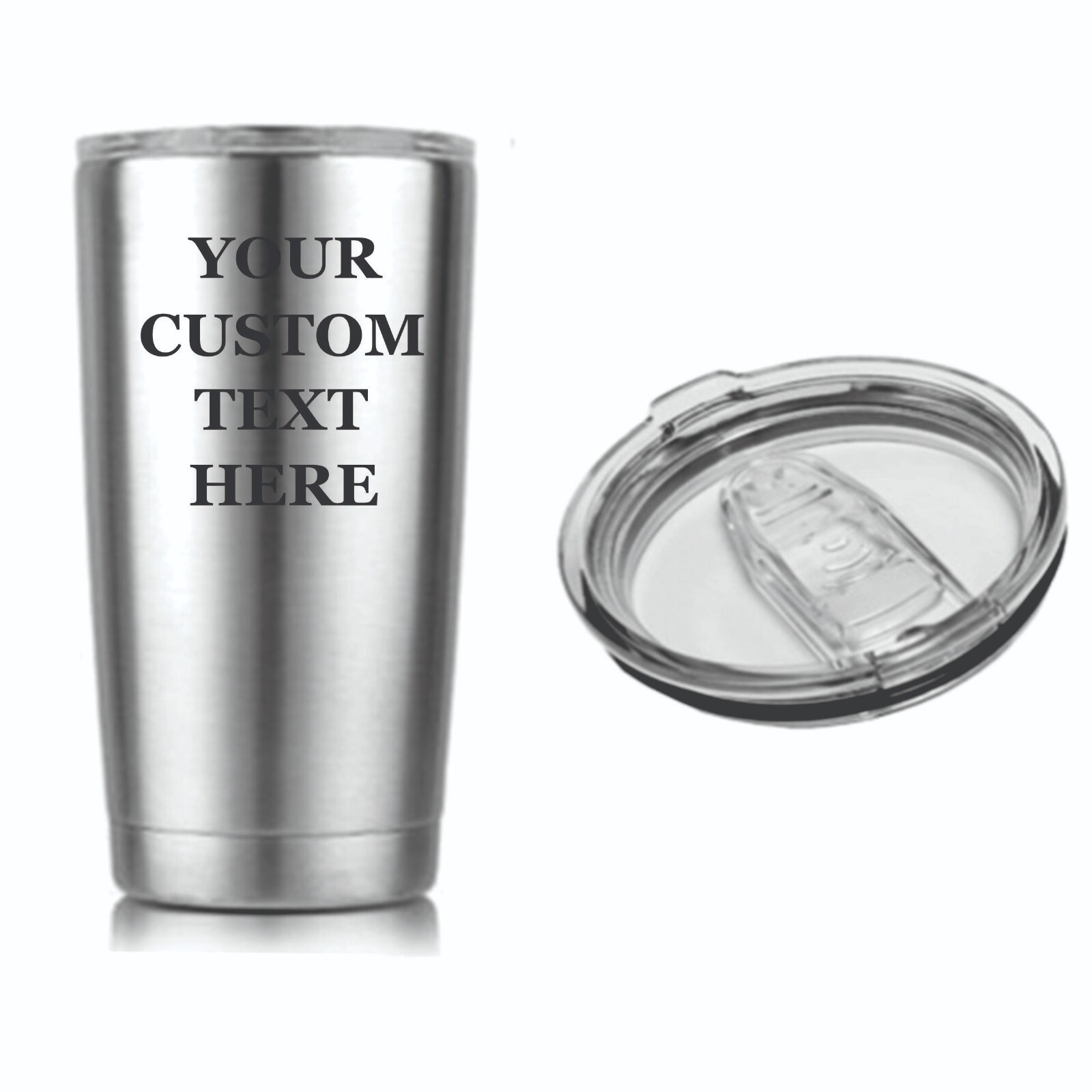 Custom 20oz Tumbler with Your Text or Logo Engraved Travel Mug Insulated Bottle