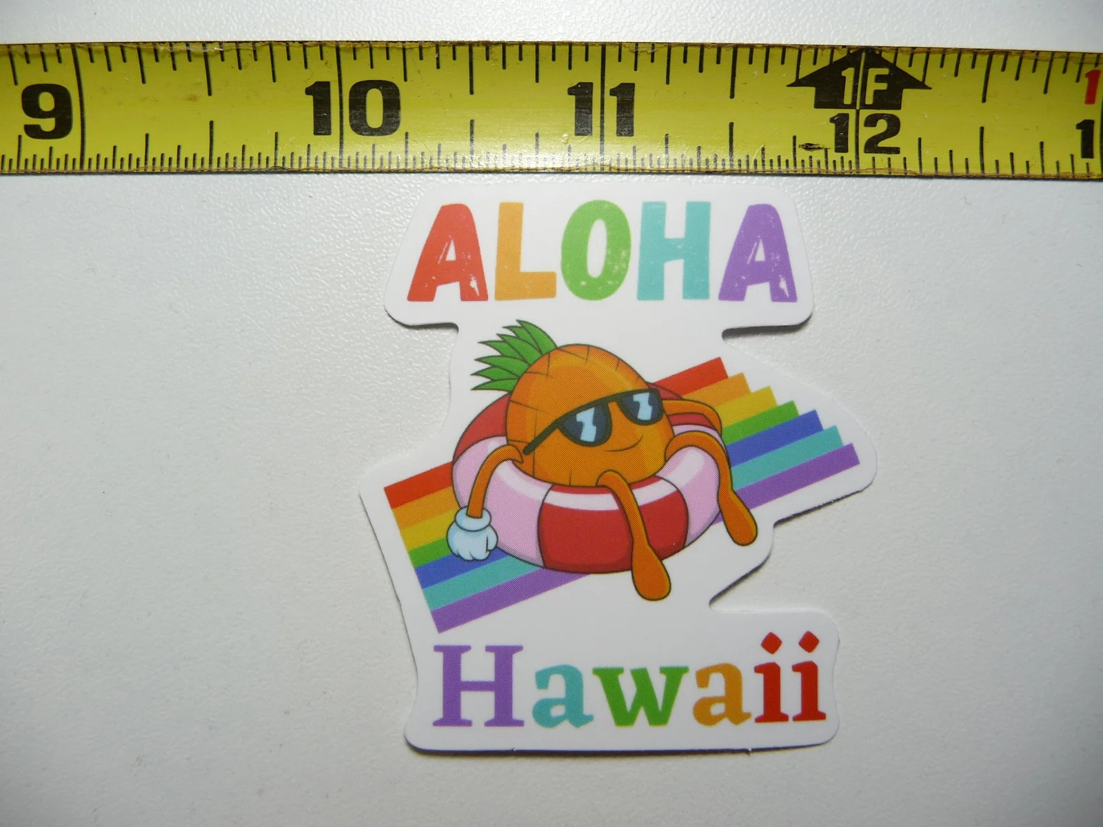ALOHA HAWAII POOL FLOAT PINEAPPLE SMALL STICKER DECAL WALL FUNNY