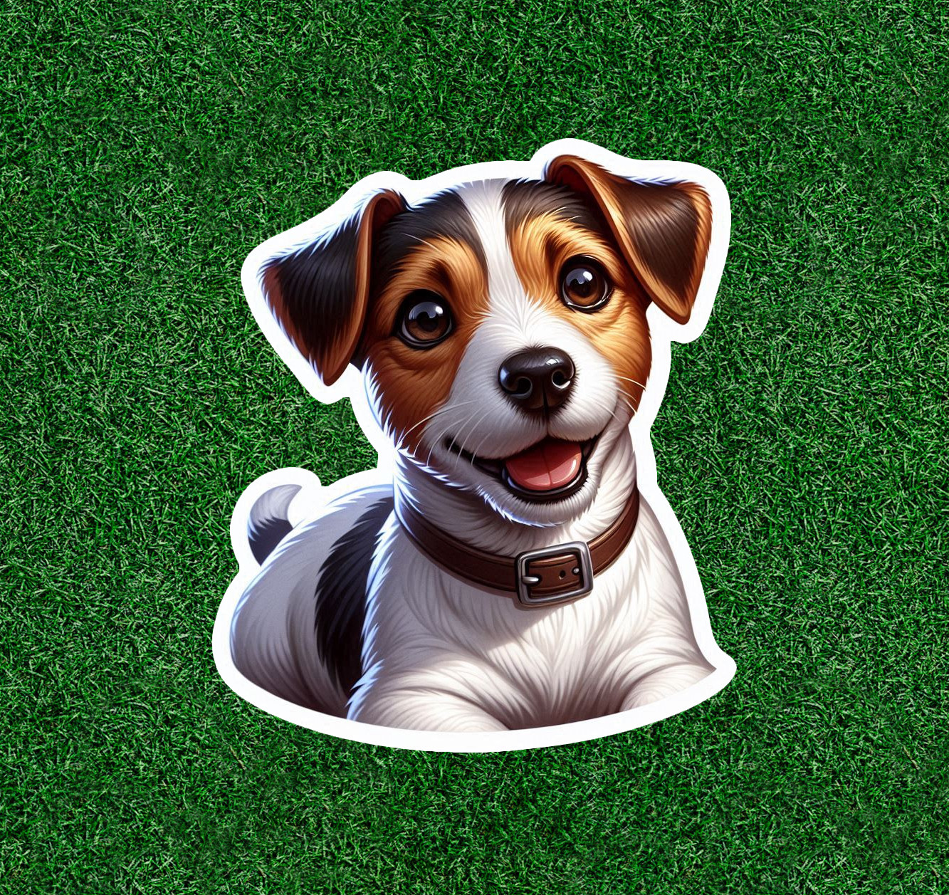 Cute Jack Russell Terrier dog vinyl sticker decal – many sizes available