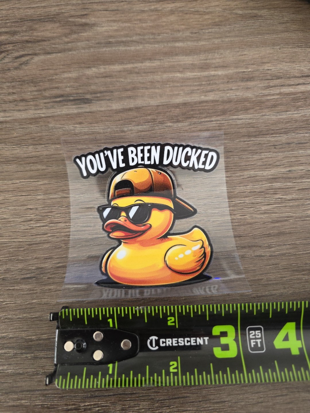 You've Been Ducked Yellow Duck For Jeep UV DTF Raised DECAL STICKER Waterproof
