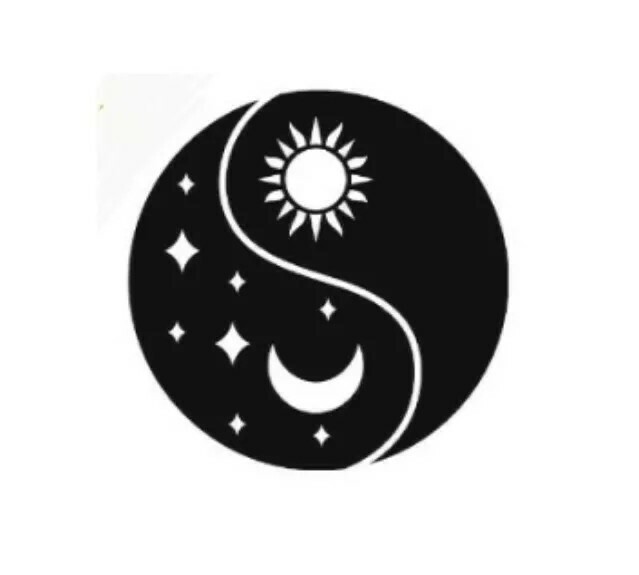 Yin Yang Sun And Moon Sticker Decal