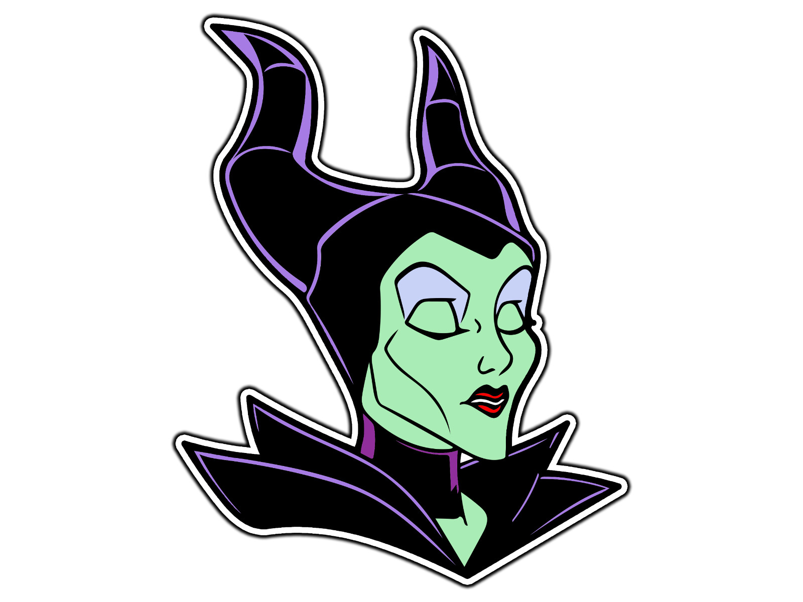 Maleficent Head Portrait #1 Waterproof Vinyl Sticker Decal Die-Cut