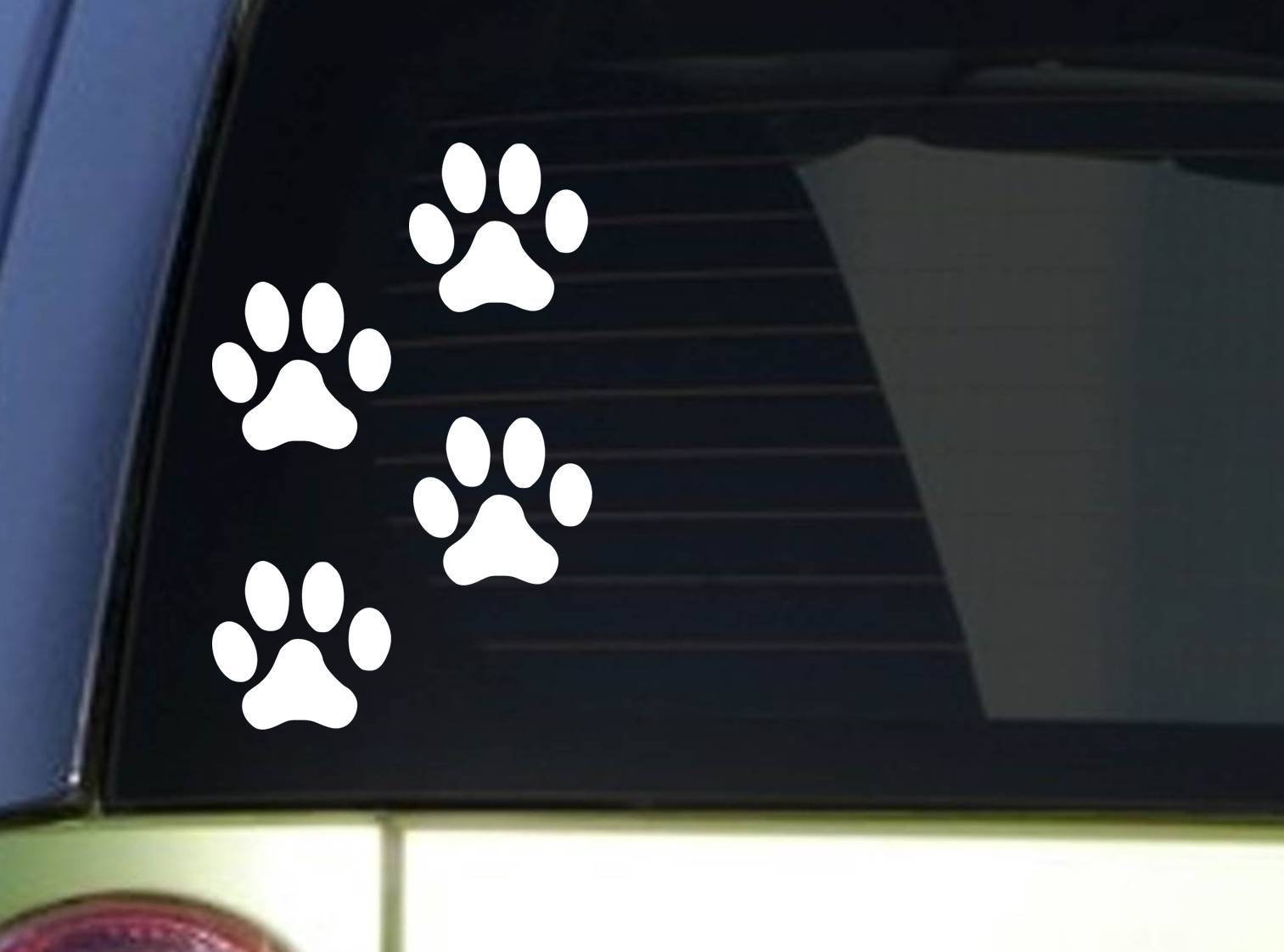 Set of 4 Dog Paws *I934* 2×2 Inch sticker dog paw decal