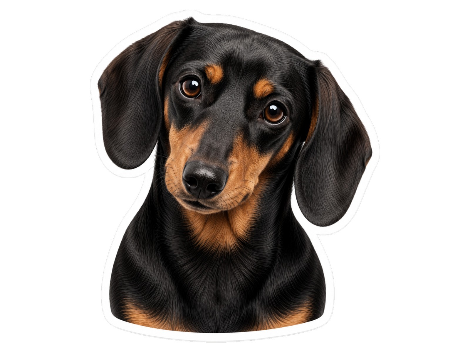 Dachshund Dog Decal Sticker Weather Resistant Car Laptop Window