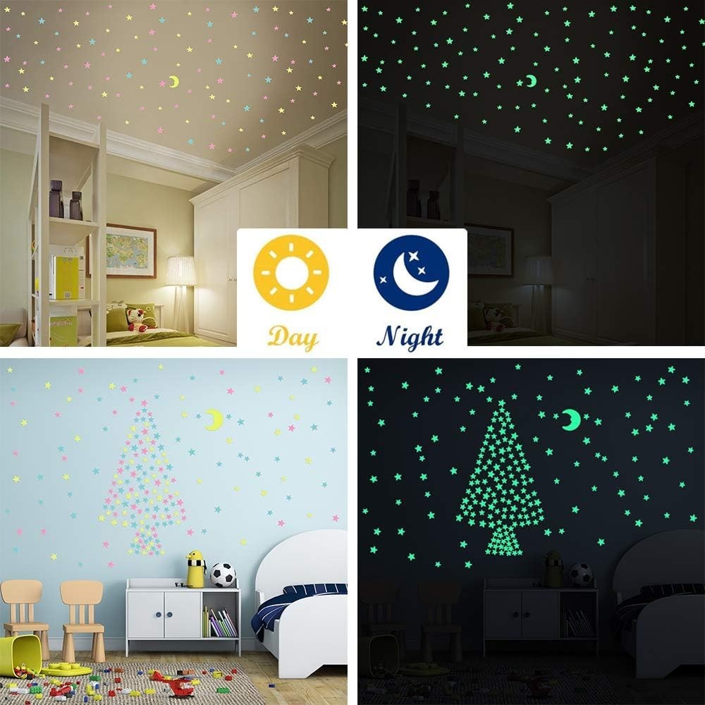 Glow in the Dark Stars – 100-Piece Luminous Wall Stickers for Magical Rooms