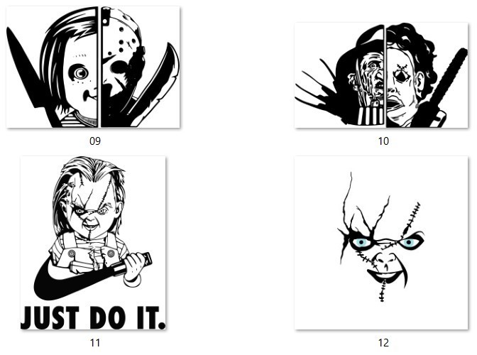 Horror Theme Decals 5"