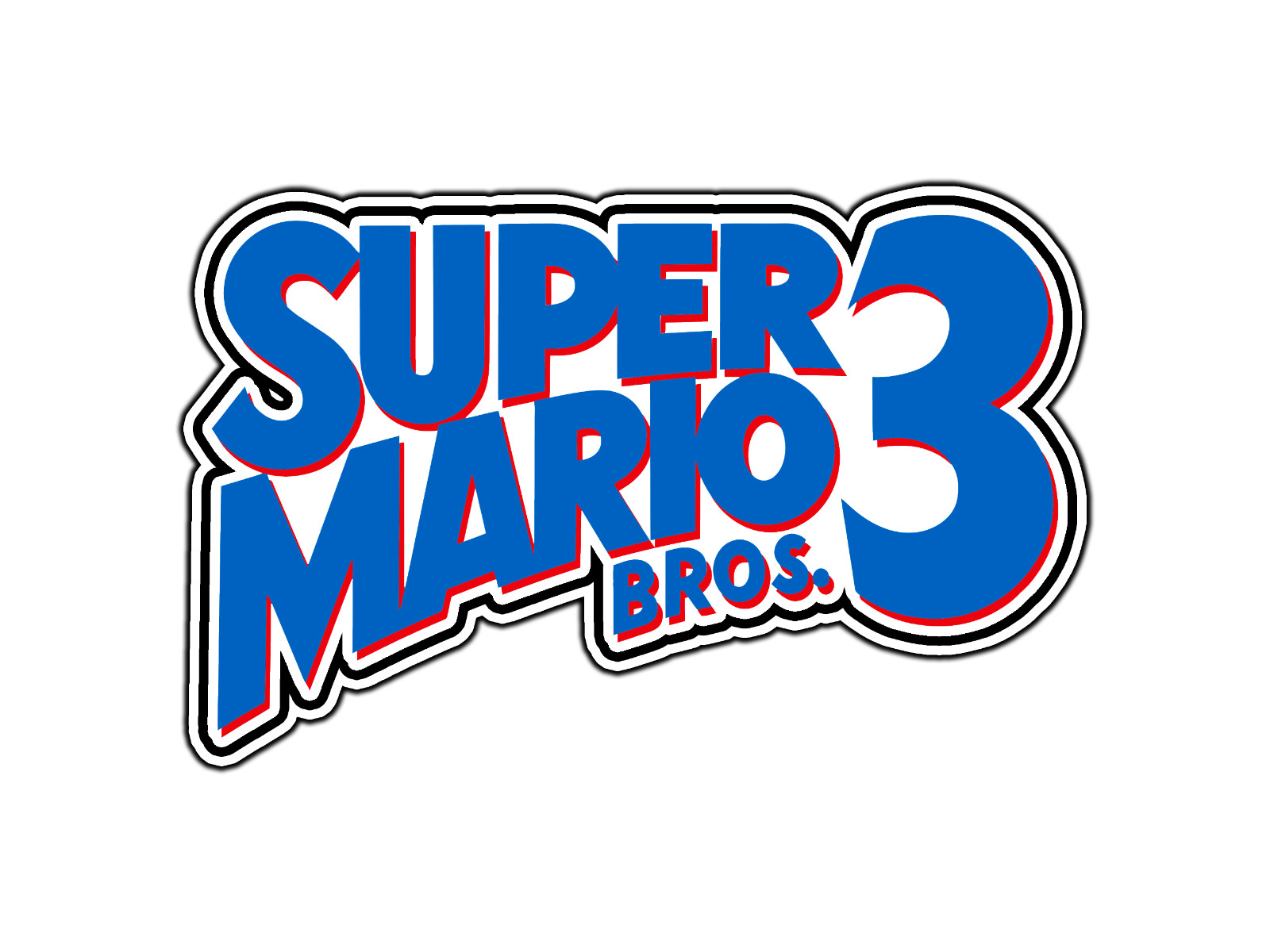 #0793 Super Mario Bros 3 Logo Sticker Brand Waterproof Vinyl Decal Die-Cut Car