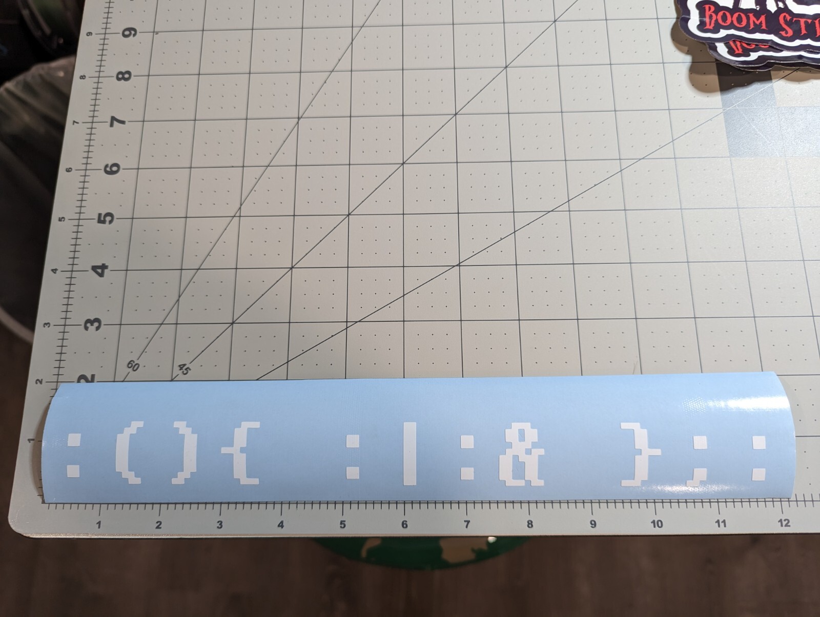 Linux / Unix terminal fork bomb ":(){ :|:& };:" vinyl decal your choice of color