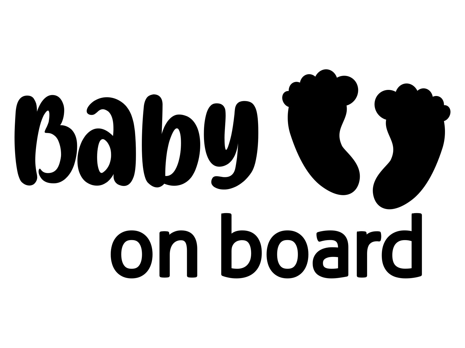 EMPIRE DESIGN Baby on Board Car Sticker Tiny Human Shower Gift Vinyl Decal