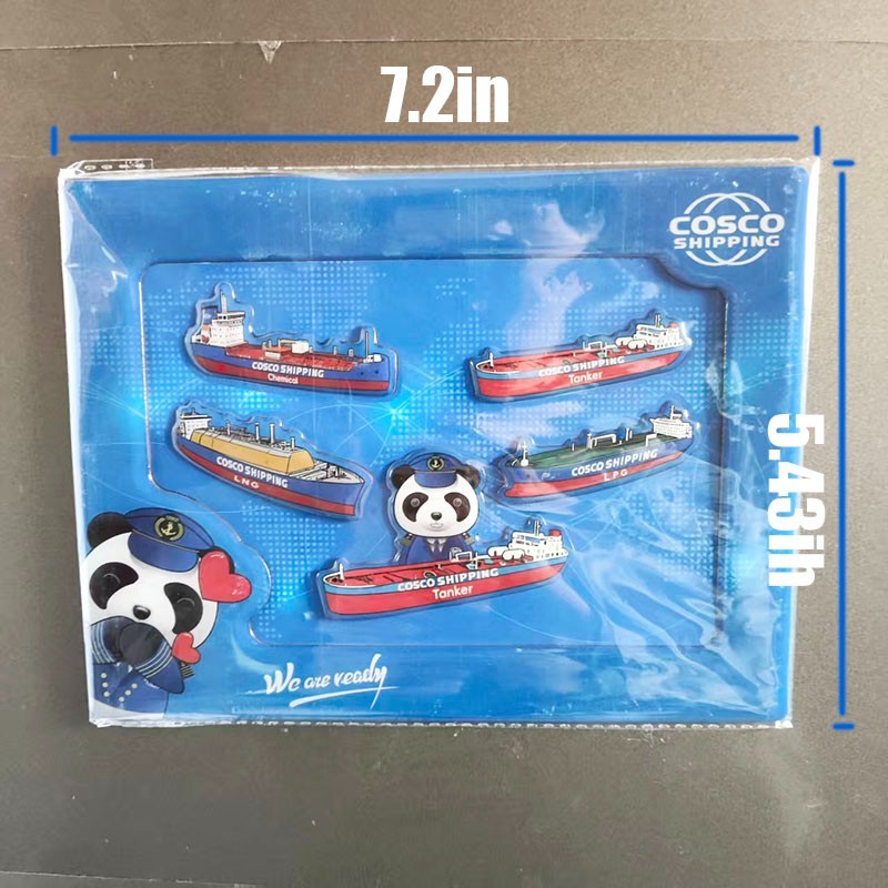 COSCO SHIPPING Collector’s Set – Captain Panda Fleet Magnetic sticker Souvenir