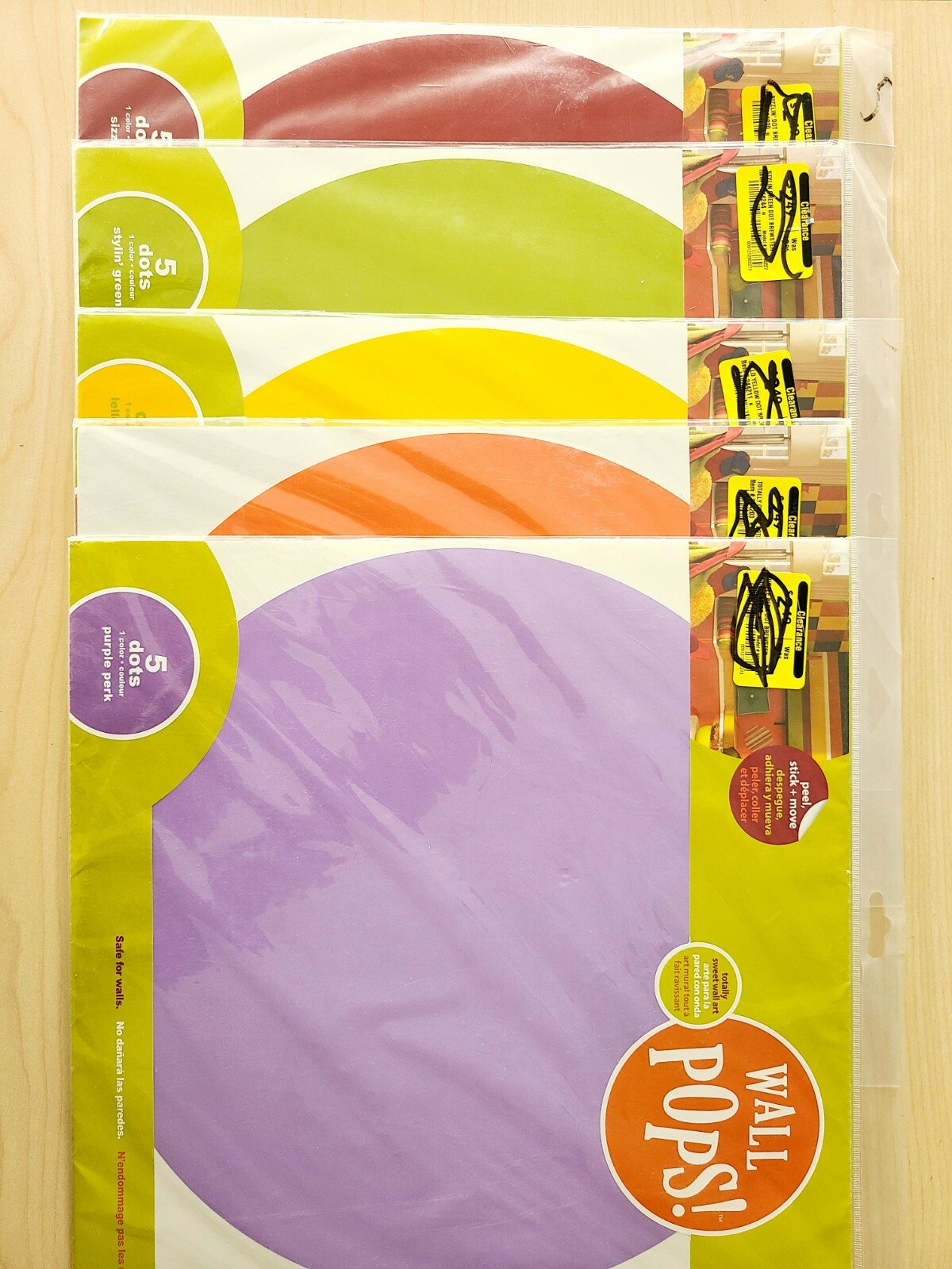 5 Color Sets Wall Pops Sizzlin Dot Circles Stickers Decals safe for any wall