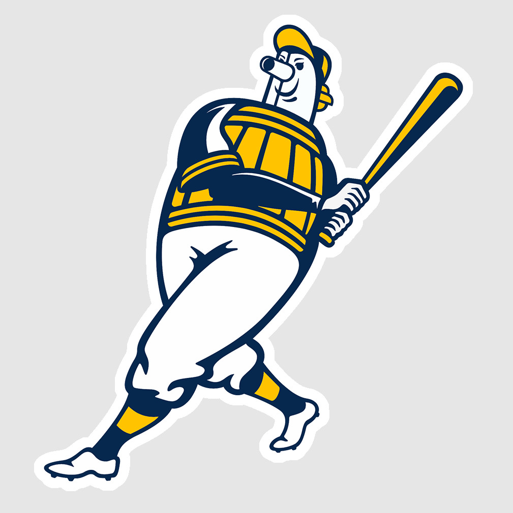 Milwaukee Navy Gold Baseball Weather Resistant Vinyl Sticker/Decal 15