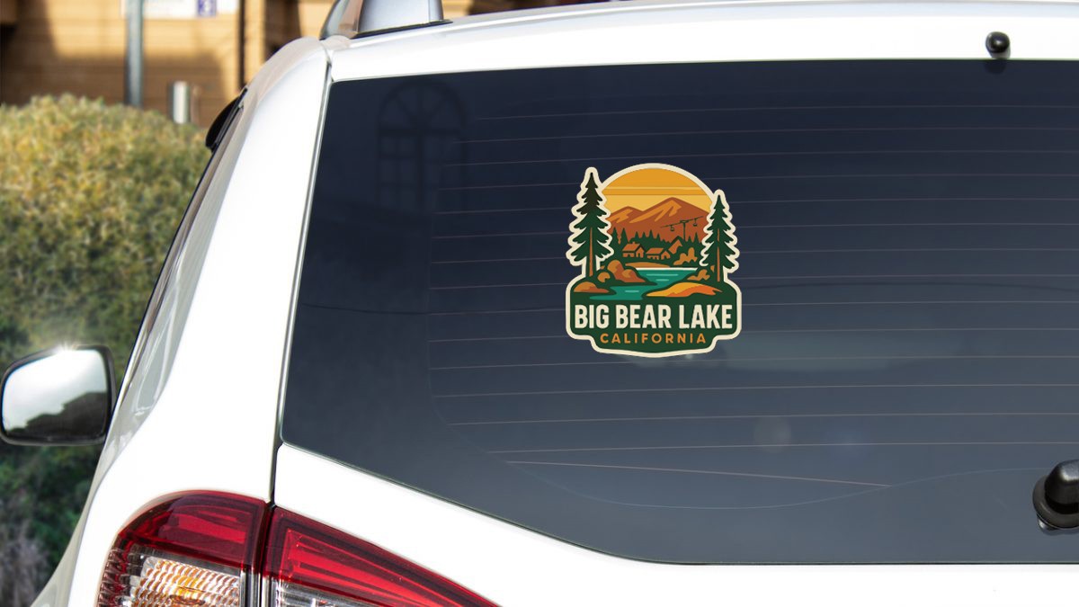 Big Bear Lake Sticker Decal Vinyl Die-Cut City Skyline Landmark Design