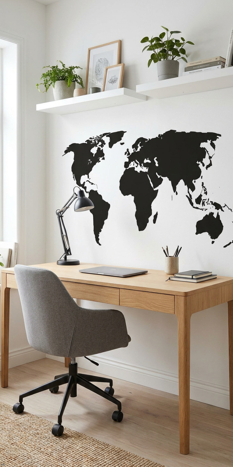 World Map Travel Office Bedroom Living Wall Sticker Graphic Vinyl Home Kid décor