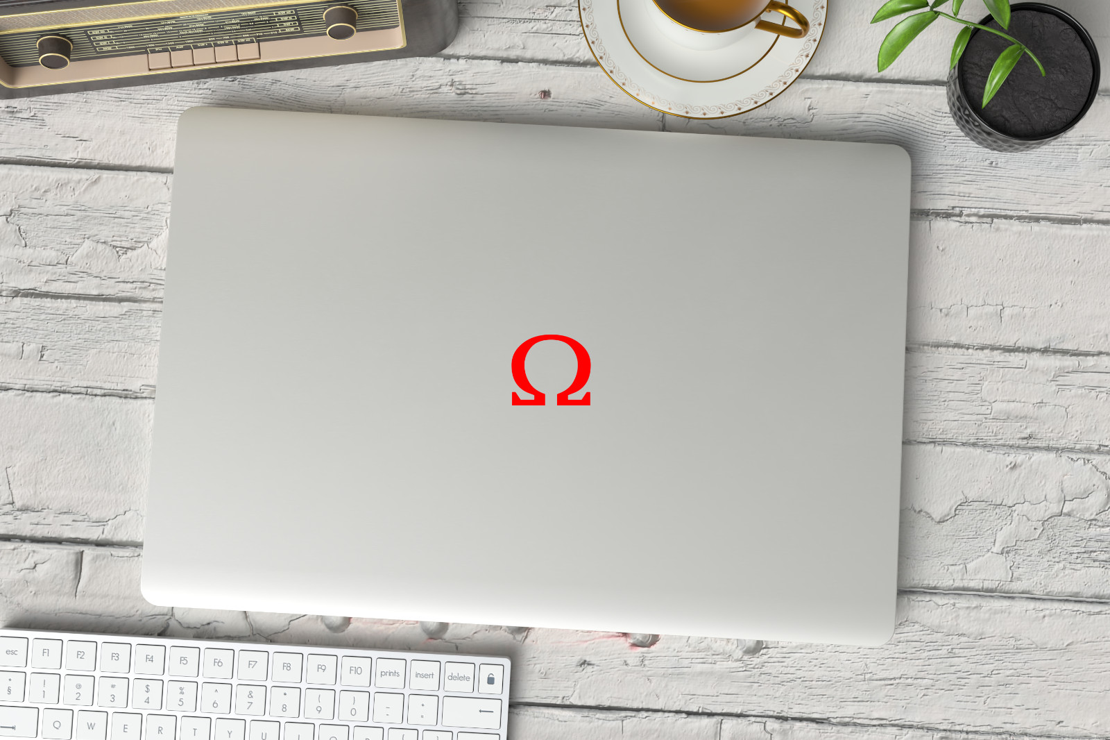 6 Pack Greek Omega Symbol Vinyl Sticker – Decals for Indoor & Outdoor Use