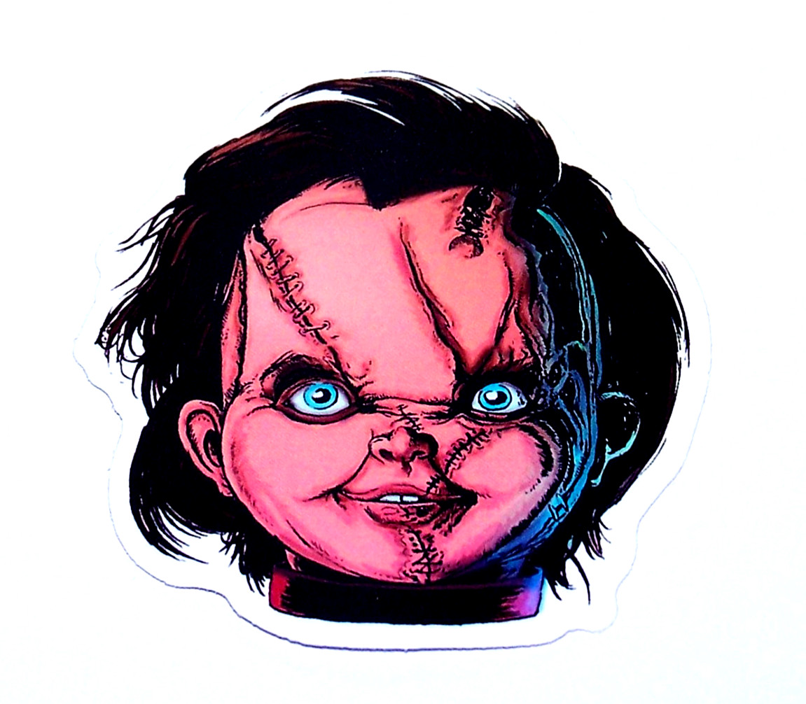 CHUCKY Child's Play Cut Sticker Decal Movie Horror Chucky Doll Film