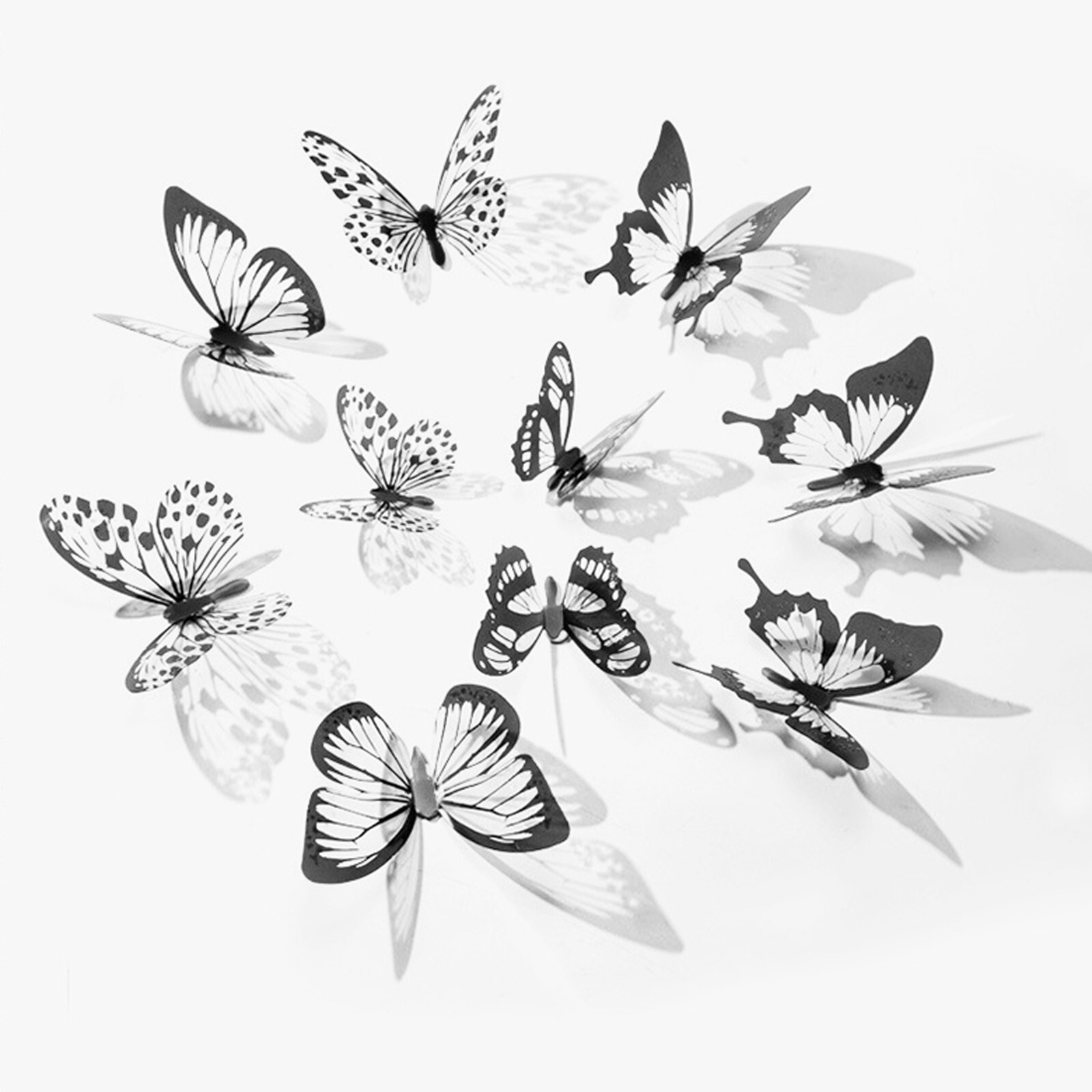 19 pcs 3d small butterfly wall decor, party, wedding, diy, home decoration